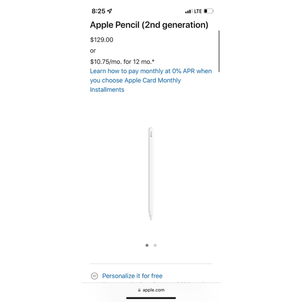 Apple Pencil 2nd Gen